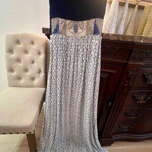 Beautiful Strapless Boho Maxi Dress
